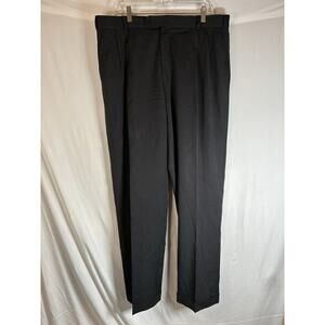 Kirkland Italy Flat Front Wool Dress Pants, Slacks. Dark Gray, Men's 36x34